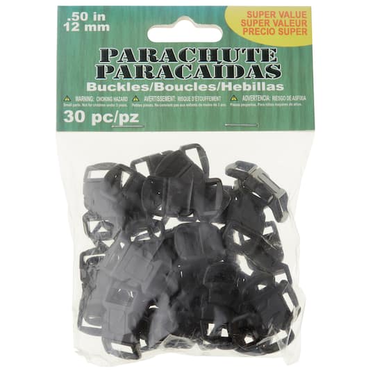 12 Packs: 30 ct. (360 total) 12mm Parachute Cord Buckles